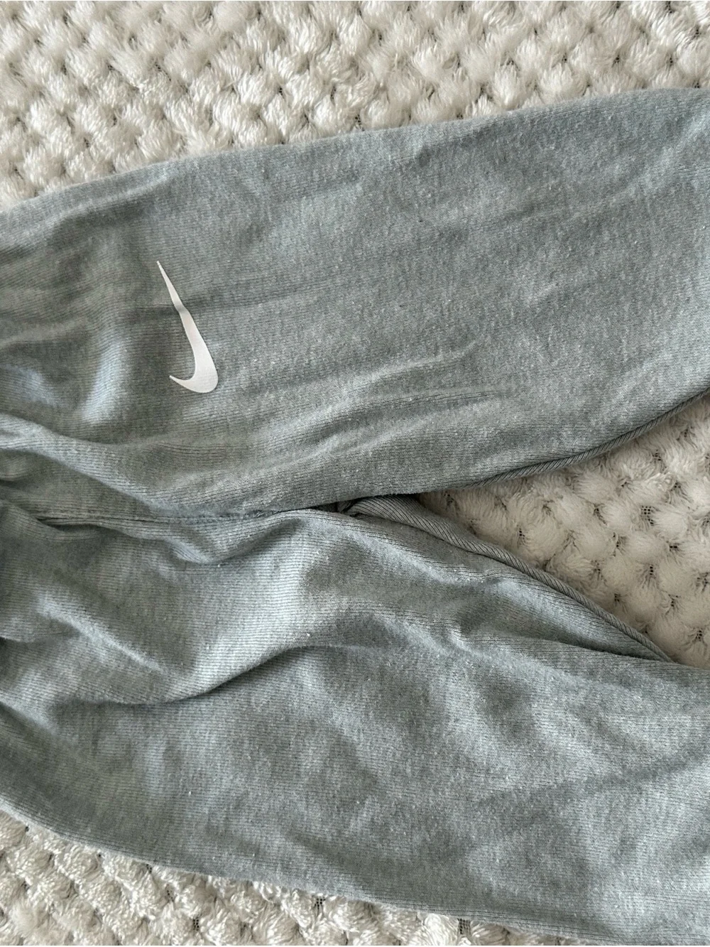 Nike Kids Light Gray Sweatpants with White Swoosh